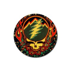 Grateful Dead Scarlet Fire Rubber Coaster (round) by Perong