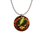 Grateful Dead Scarlet Fire 1  Button Necklace Front