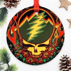 Grateful Dead Scarlet Fire Round Ornament (two Sides)