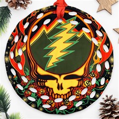 Grateful Dead Scarlet Fire Ornament (round Filigree)