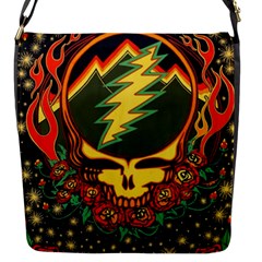 Grateful Dead Scarlet Fire Flap Closure Messenger Bag (s) by Perong