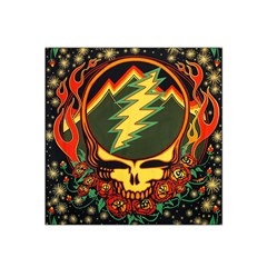 Grateful Dead Scarlet Fire Satin Bandana Scarf 22  X 22  by Perong