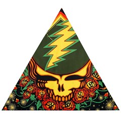 Grateful Dead Scarlet Fire Wooden Puzzle Triangle by Perong