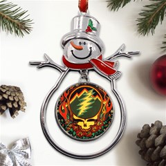 Grateful Dead Scarlet Fire Metal Snowman Ornament