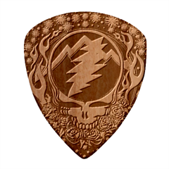 Grateful Dead Scarlet Fire Wood Guitar Pick (set Of 10) by Perong