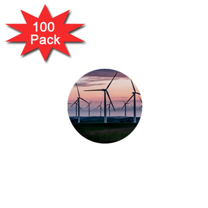 Wind Giants At Twilight 1  Mini Buttons (100 pack) 