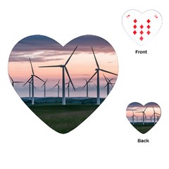 Wind Giants At Twilight Playing Cards Single Design (heart)