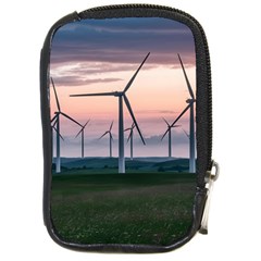 Wind Giants At Twilight Compact Camera Leather Case by Tellerarts