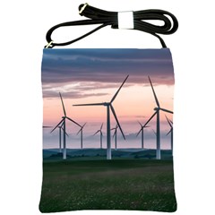 Wind Giants At Twilight Shoulder Sling Bag by Tellerarts