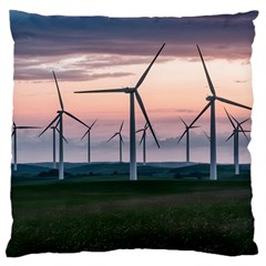 Wind Giants At Twilight Large Cushion Case (two Sides) by Tellerarts