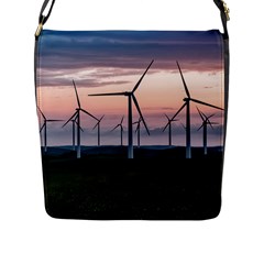 Wind Giants At Twilight Flap Closure Messenger Bag (l)