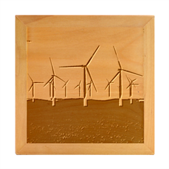 Wind Giants At Twilight Wood Photo Frame Cube by Tellerarts