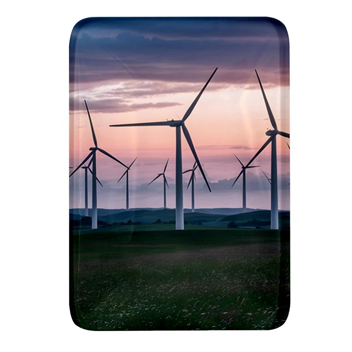 Wind Giants At Twilight Rectangular Glass Fridge Magnet (4 pack)