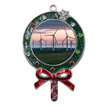 Wind Giants At Twilight Metal X Mas Lollipop with Crystal Ornament Front