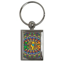 Dead Dancing Bears Grateful Dead Pattern Key Chain (rectangle) by Grandong