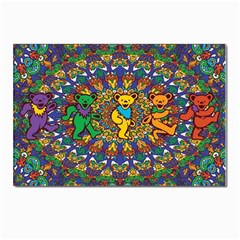 Dead Dancing Bears Grateful Dead Pattern Postcards 5  X 7  (pkg Of 10) by Grandong