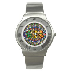 Dead Dancing Bears Grateful Dead Pattern Stainless Steel Watch by Grandong