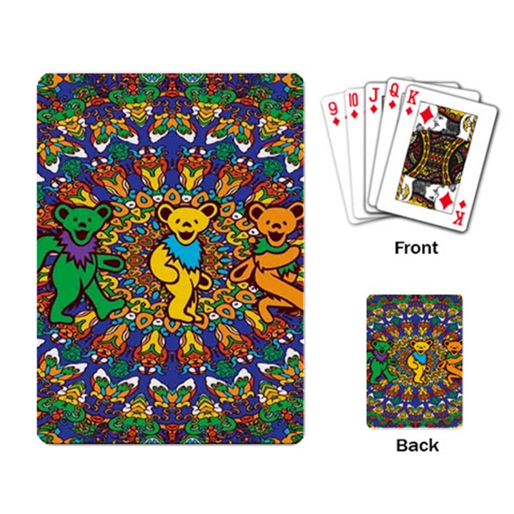 Dead Dancing Bears Grateful Dead Pattern Playing Cards Single Design (Rectangle)