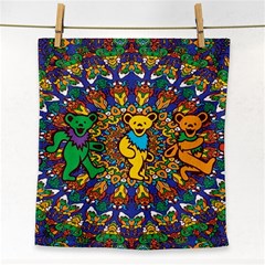 Dead Dancing Bears Grateful Dead Pattern Face Towel by Grandong