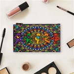 Dead Dancing Bears Grateful Dead Pattern Cosmetic Bag (Small) Front