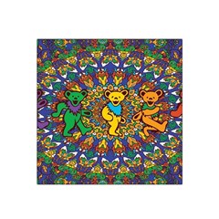 Dead Dancing Bears Grateful Dead Pattern Satin Bandana Scarf 22  X 22  by Grandong