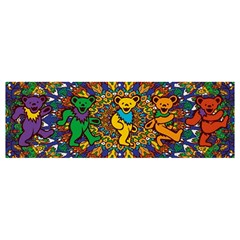 Dead Dancing Bears Grateful Dead Pattern Banner And Sign 12  X 4  by Grandong