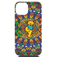 Dead Dancing Bears Grateful Dead Pattern Iphone 14 Black Uv Print Case by Grandong