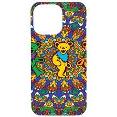 Dead Dancing Bears Grateful Dead Pattern Iphone 15 Pro Max Black Uv Print Pc Hardshell Case by Grandong