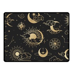 Asian Seamless Pattern With Clouds Moon Sun Stars Vector Collection Oriental Chinese Japanese Korean Fleece Blanket (small)