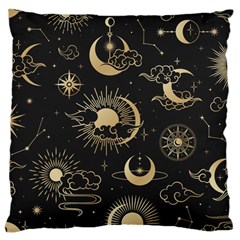 Asian Seamless Pattern With Clouds Moon Sun Stars Vector Collection Oriental Chinese Japanese Korean Large Cushion Case (one Side) by Grandong