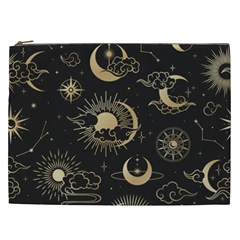 Asian Seamless Pattern With Clouds Moon Sun Stars Vector Collection Oriental Chinese Japanese Korean Cosmetic Bag (xxl)