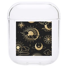 Asian Seamless Pattern With Clouds Moon Sun Stars Vector Collection Oriental Chinese Japanese Korean Hard Pc Airpods 1/2 Case by Grandong