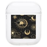 Asian Seamless Pattern With Clouds Moon Sun Stars Vector Collection Oriental Chinese Japanese Korean Soft TPU AirPods 1/2 Case Front