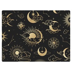 Asian Seamless Pattern With Clouds Moon Sun Stars Vector Collection Oriental Chinese Japanese Korean Premium Plush Fleece Blanket (extra Small)