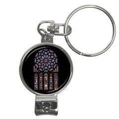 Chartres Cathedral Notre Dame De Paris Stained Glass Nail Clippers Key Chain by Grandong