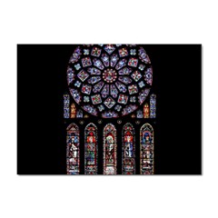 Chartres Cathedral Notre Dame De Paris Stained Glass Sticker A4 (100 Pack)