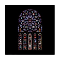 Chartres Cathedral Notre Dame De Paris Stained Glass Face Towel