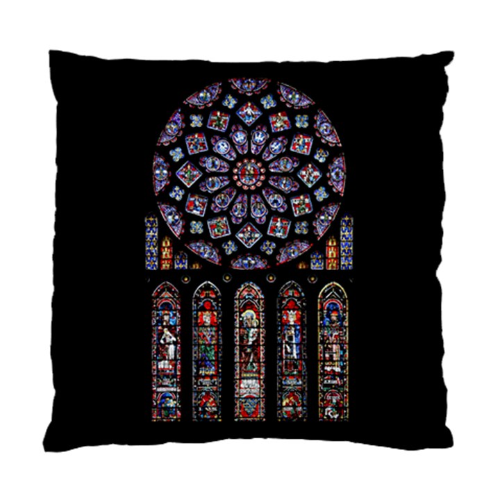 Chartres Cathedral Notre Dame De Paris Stained Glass Standard Cushion Case (Two Sides)