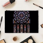 Chartres Cathedral Notre Dame De Paris Stained Glass Cosmetic Bag (Large) Front