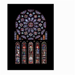 Chartres Cathedral Notre Dame De Paris Stained Glass Large Garden Flag (two Sides)