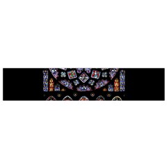 Chartres Cathedral Notre Dame De Paris Stained Glass Small Premium Plush Fleece Scarf