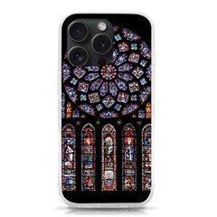 Chartres Cathedral Notre Dame De Paris Stained Glass Iphone 15 Pro Tpu Uv Print Case by Grandong