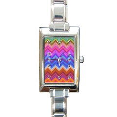 Pattern Chevron Zigzag Background Rectangle Italian Charm Watch