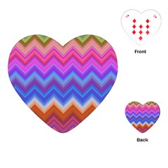 Pattern Chevron Zigzag Background Playing Cards Single Design (heart)