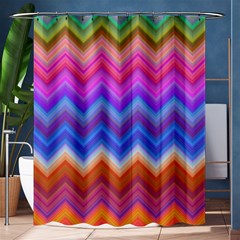 Pattern Chevron Zigzag Background Shower Curtain 60  X 72  (medium)  by Grandong