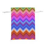 Pattern Chevron Zigzag Background Lightweight Drawstring Pouch (S) Front