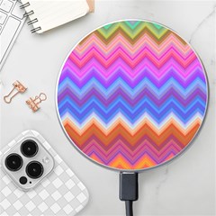 Pattern Chevron Zigzag Background Wireless Fast Charger(white) by Grandong