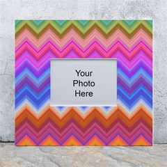 Pattern Chevron Zigzag Background White Wall Photo Frame 5  X 7  by Grandong