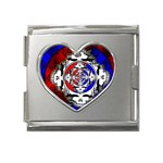 The Grateful Dead Mega Link Heart Italian Charm (18mm) Front