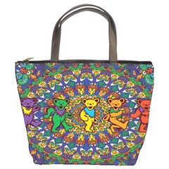 Dead Dancing Bears Grateful Dead Pattern Bucket Bag by Grandong